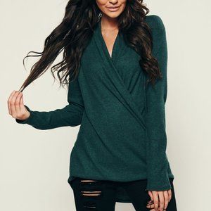NanaMacs Ribbed Green Top